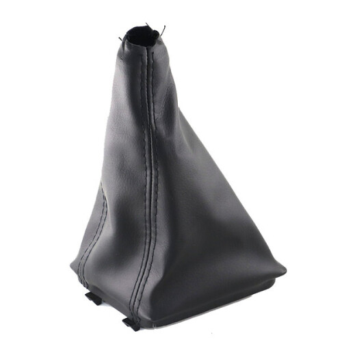Schaltknaufmanschette aus Chrom und Leder