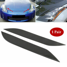 2 stuks sierlijsten van koolstofvezel voor de wenkbrauwen, ter bescherming van de autostyling.