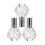 Perfume Atomizer Leakproof Sprayer Travel Refillable Bottle 3Pcs White Silver Cap 15ml 5