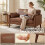 Homcom HOMCOM 2 Seater Sofa, 132 cm Modern Small Sofa with Solid Wood Legs, Brown 3