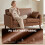 Homcom HOMCOM 2 Seater Sofa, 132 cm Modern Small Sofa with Solid Wood Legs, Brown 4