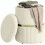Homcom HOMCOM Round Pouffe Storage Footstool with Hidden Space, Beige 2