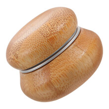 Mini Vintage Bamboo Cosmetic Jars Refillable Travel Containers for Daily Use Lip Balm Lipstick Eye Cream 1Pack