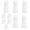 Refillable Roll On Bottle 8Pcs 75ml Travel Container In White PE Material For Essential Oils With Practical Cylindrical Shape 1