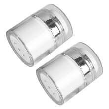 White Portable Sub Bottles Plastic Acrylic for Storage 2Pcs Lotion Cream Bottles