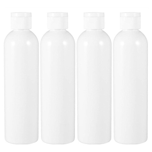 Sub Bottle for Makeup Plastic Storage Bottles for Storage 8Pcs White Lid