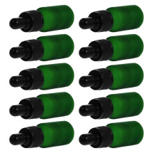 Essential Oil Bottle 10Pcs Travel Liquid Dispenser Frosted Green Glass Storage Easy To Use