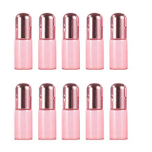Essential Oil Rose Gold Roller Bottles Glass Perfume for Storage 10Pcs Roll on