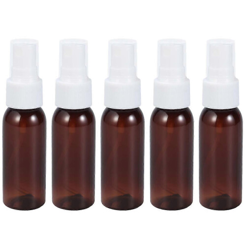 Portable Spray Bottle Plastic for Storage Use 40Pcs Brown Mini Refillable Bottle