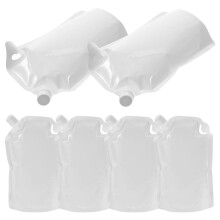 Empty Squeeze Pouches 6Pcs Refillable Travel Size Lotion Shampoo Pouches Leak-Proof White Plastic Perfect For Business Trip