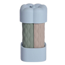 Set of 4 Leak-Proof Silicone Refillable Bottles for Lotions and Liquids in Light Blue - Household Essential