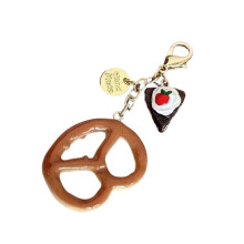 Creative Chocolate Pretzel Bread Wallet Ornament Bag Pendant Purse Backpack Decoration For Everyday Use And Unique Gifts