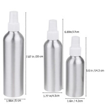 Travel Spray Bottle Refillable 3Pcs Set White Cylindrical Design Storage For Liquids 120ML 150ML 250ML