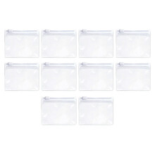 10pcs EVA Zippered Pouches For Travel Medicine Storage Transparent Pills Bags For Business Traveler And Backpackers