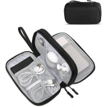 Cable Organizer, Electronic Organizer Bag Pouch Electronic Accessories Carry Case Portable Water-Resistant Double