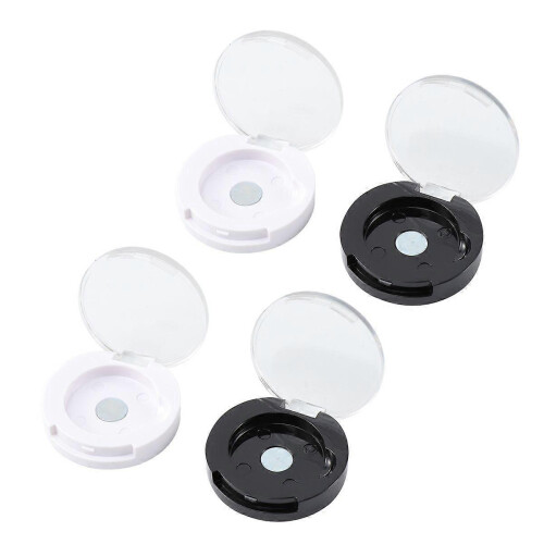 4Pcs 26mm Single Color Eyeshadow Empty Eyeshadow Box Eyeshadow Subpackaging Container White Black