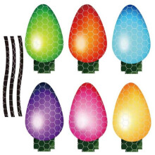 1 stuk kerstautosticker met magneet en lichtgevende kerstman