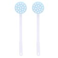 2x Massage-applicator voor in bad, rug en benen met lange steel