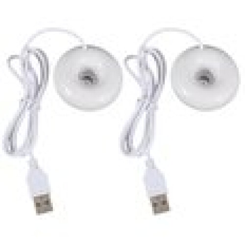 2X Mini humidificateur de bureau USB en forme de donut blanc