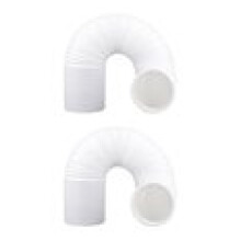 Lot de 2 tuyaux d'évacuation flexibles de 15 cm de diamètre pour climatiseur avec raccord en V
