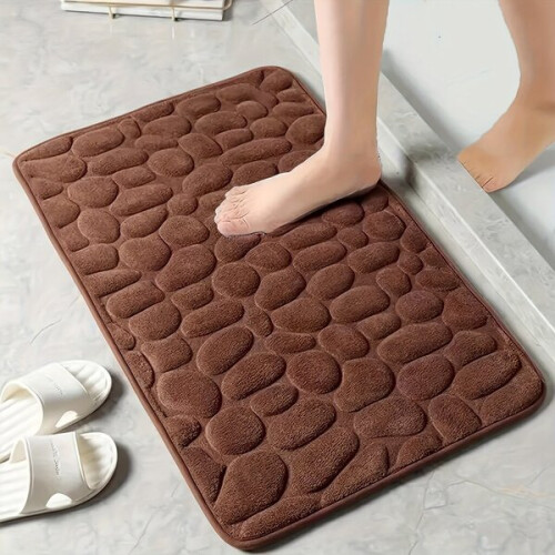 '1 pc. soft and comfortable memory foam bath mat with stone 1