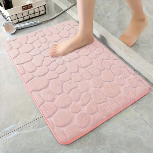 '1 pc. soft and comfortable memory foam bath mat with stone 2
