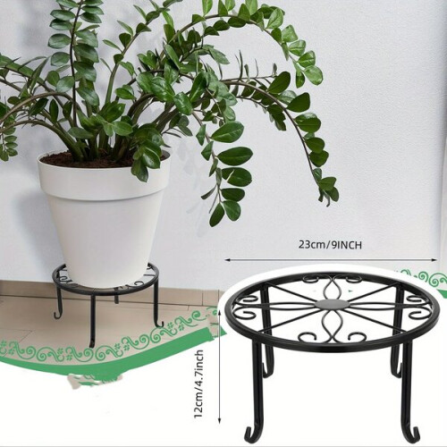 6 supporti per piante vintage in metallo nero – Resistenti e antiruggine 1