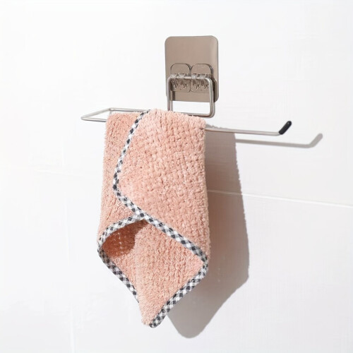 '1 Set Edelstahl-Rollentuchhalter und Klebstoff 1