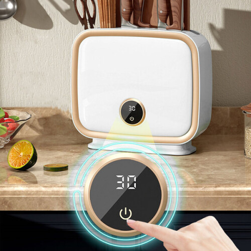 Wall-mounted knife holder with hot air circulation, dish drying 1