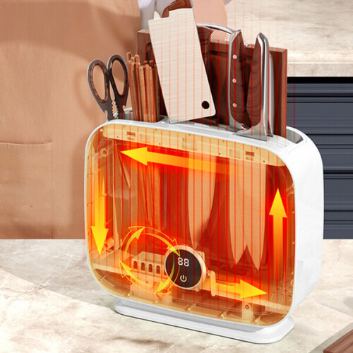 Wall-mounted knife holder with hot air circulation, dish drying 2