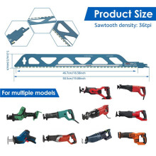 2pcs 20inch Concrete Saw Blade, Masonry Reciprocating Saw Blades, Alloy Steel Brick Concrete Cutting Recip Saw Blade