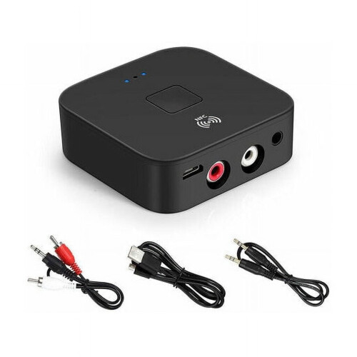 Adattatore ricevitore audio wireless Bluetooth 5.0 con supporto Apt-X, NFC e CVC6.0. 2