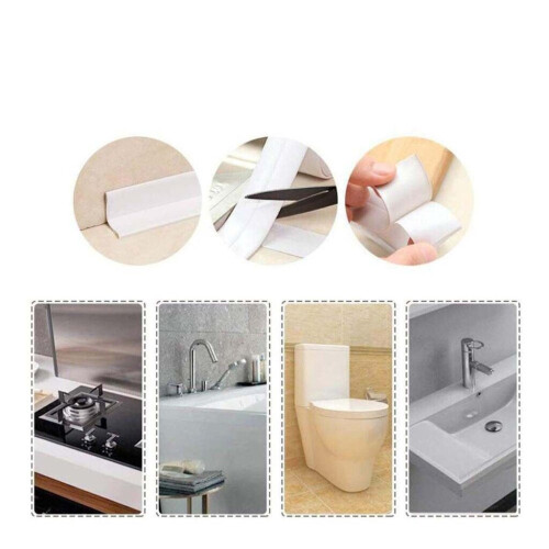 Joint d'étanchéité pour baignoire, largeur 3,8 cm, auto-adhésif, 1 1