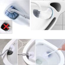 Toilettenbürsten, Toilettenbürste mit Kantenreiniger, gebogene Toilette