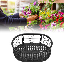 Mensole in metallo di ferro per fiori, decorazione per balcone, 6,5 cm, per ringhiere.