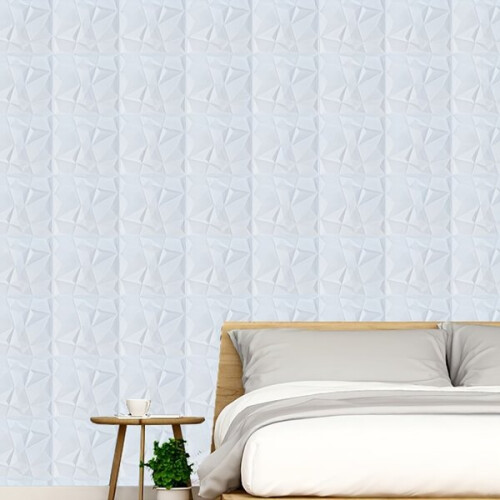 20/50 pezzi Pannelli murali autoadesivi con texture 3D – Facili da rimuovere 2