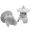 2 stuks miniatuur pagodebeeldjes in Japanse stijl, pagodelantaarnbeeldjes 3