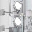 Wall-mounted cosmetic mirror, double-sided magnification for home 3