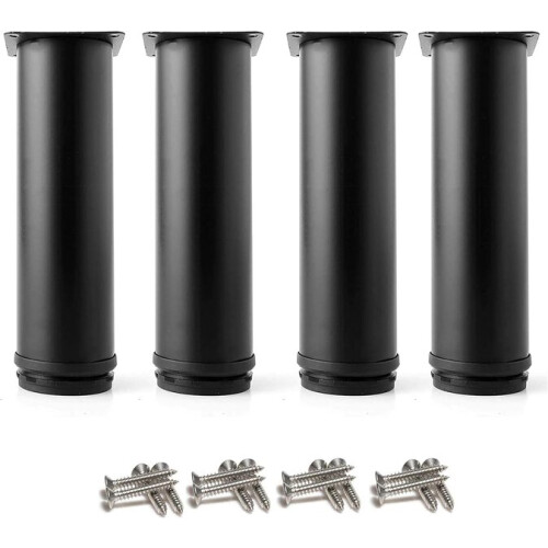 4 adjustable black legs 150 mm high Thick cabinet legs 1