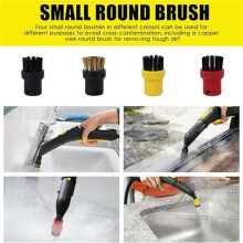 Steam Floor Nozzle Set for SC1/ SC2/ SC3/ SC4/ SC5 Steam Cleaner Floor Nozzle Mop Cloth Small Round Brush