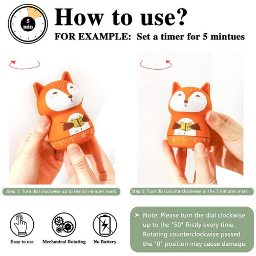 Cute Craftsman Kitchen Timer 60 Minutes Mechanical Egg Timer 1