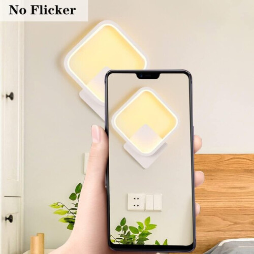 Applique murale intérieure LED Hetang Yuese, modèle carré blanc 2