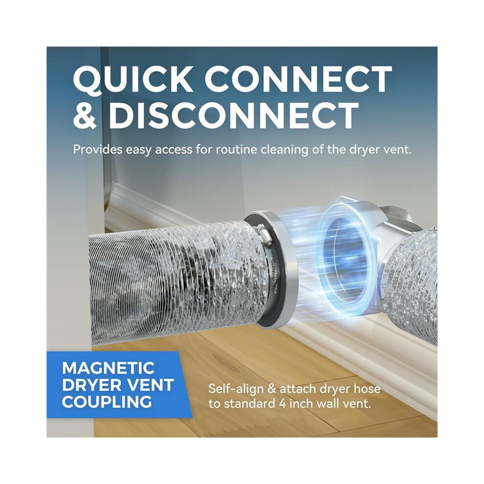 Magnetic Dryer Vent Coupling Dryer Magnetic Exhaust Connector Airtight Seal Dryer Vent Connector Kit 6031256720071