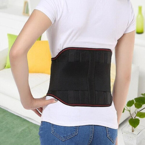 Back brace support belt-lumbar support for back brace lift