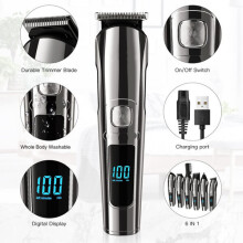 Barbeador elétrico - Aparador de barba sem fio | Kit de cuidados pessoais masculinos