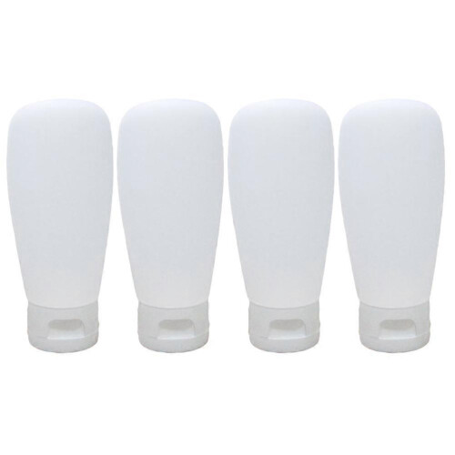Gel Bottle Plastic Bottles for Storage 8Pcs White Cosmetic Containers