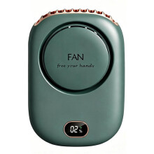 Portable Hanging Neck Fan Fans with Adjustable Lanyard Bladeless USB Rechargeable Sports Cooling Fan Green