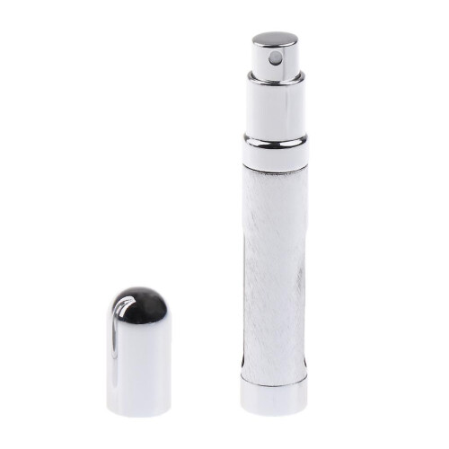 12ml Fine Mist Sprayer Bottle Makeup Atomizer with Viewing Window Silver 1