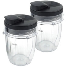 Lot de 2 Gobelets de Rechange de 35 Cl Compatibles avec les Blenders pour Nutri pour Auto-IQ 426KKU450 avec Couvercle