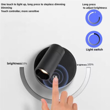 LED Rechargeable Wall Light Magnetic Wireless Spotlight 360 Touch Control Dimmable Lamp for Reading Study Home Lighting